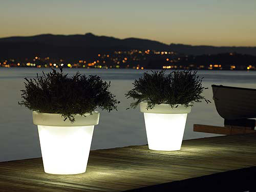 Pots lumineux blancs