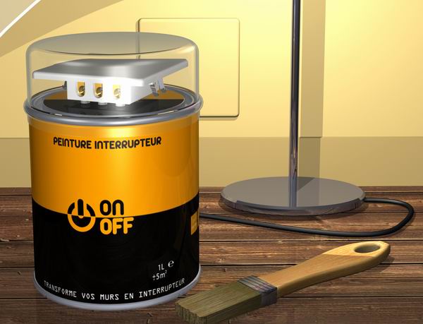 pot peinture interrupteur tactile