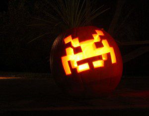 halloween citrouille space invaders
