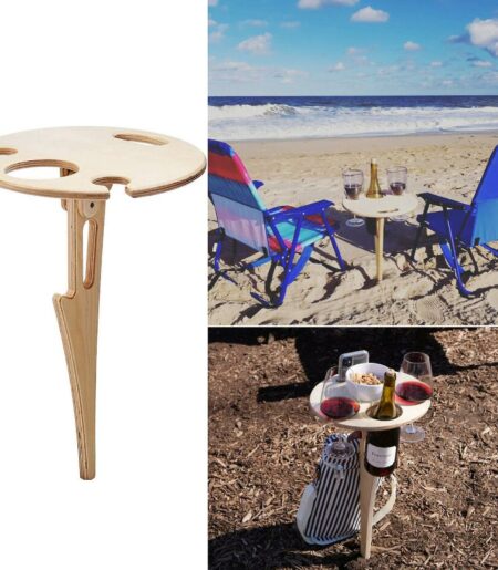 table aperitif bois pliable