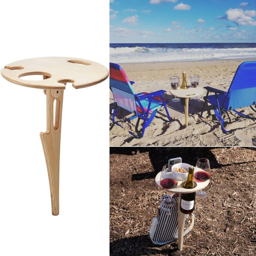 table aperitif bois pliable