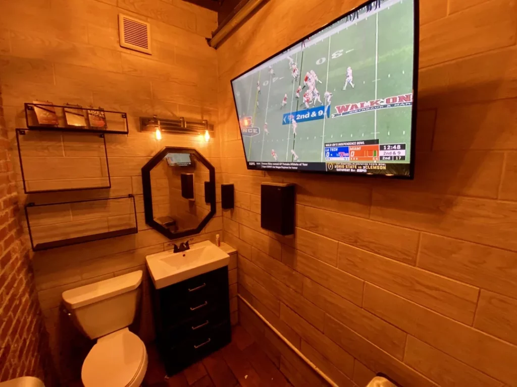 toilettes avec TV