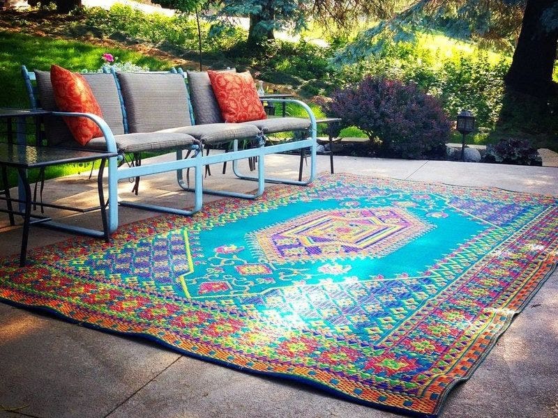 tapis d'extérieur bohème