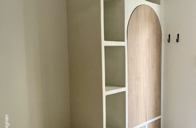 Fabriquer meuble d’entrée béton cellulaire