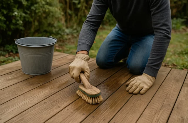 Comment entretenir ta terrasse bois avant les pluies d’automne