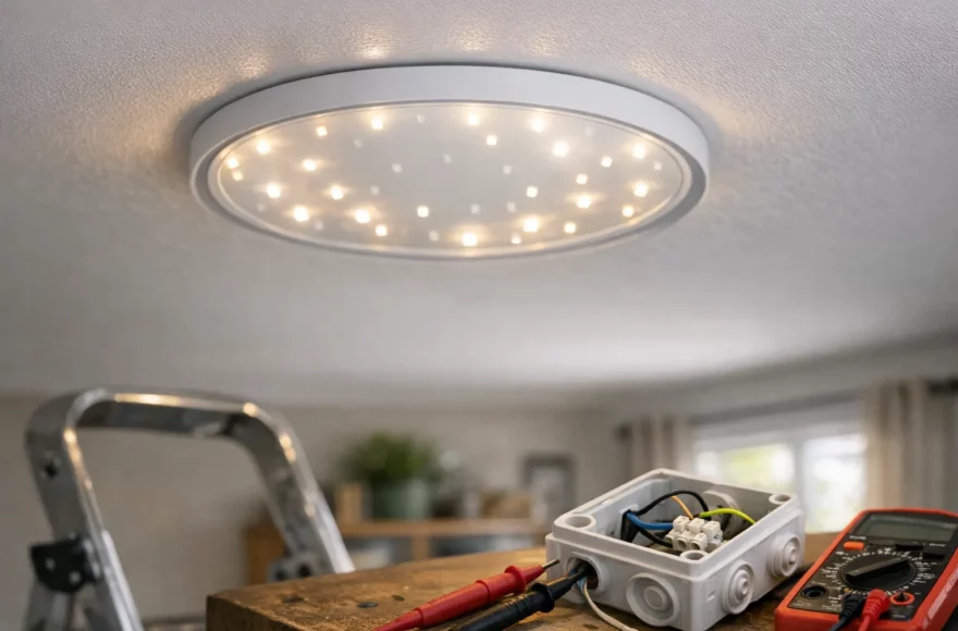 Pourquoi les LED de ton plafonnier clignotent (et comment y remédier)