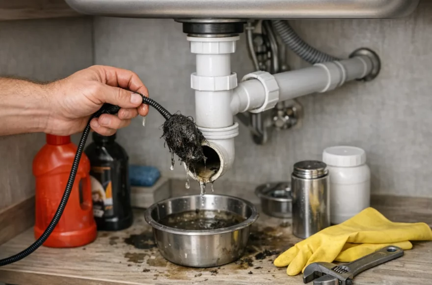 Pourquoi ton évier se bouche souvent malgré les produits chimiques