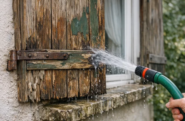 Cette erreur fréquente abîme tes volets en bois