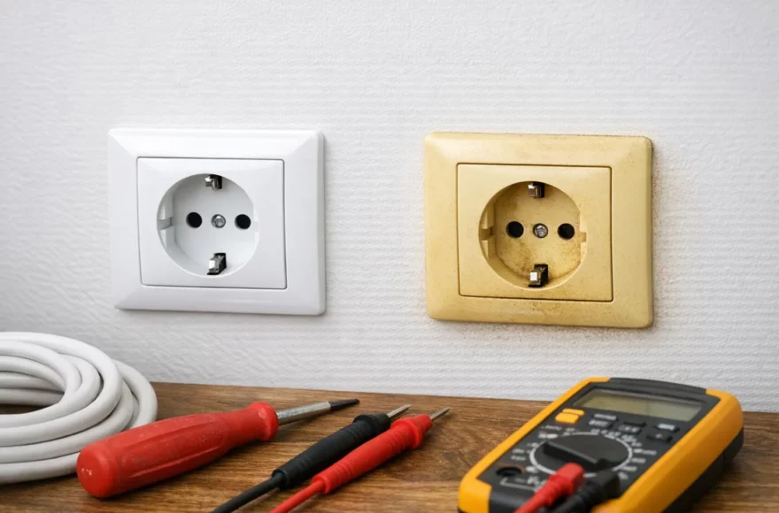 Pourquoi tes prises murales jaunissent avec le temps