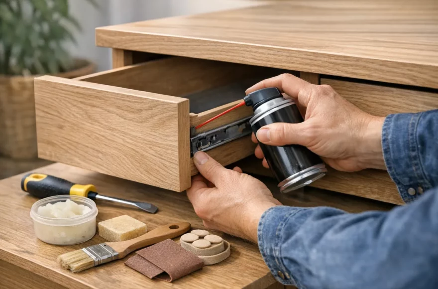 Comment empêcher un tiroir de grincer sans le démonter