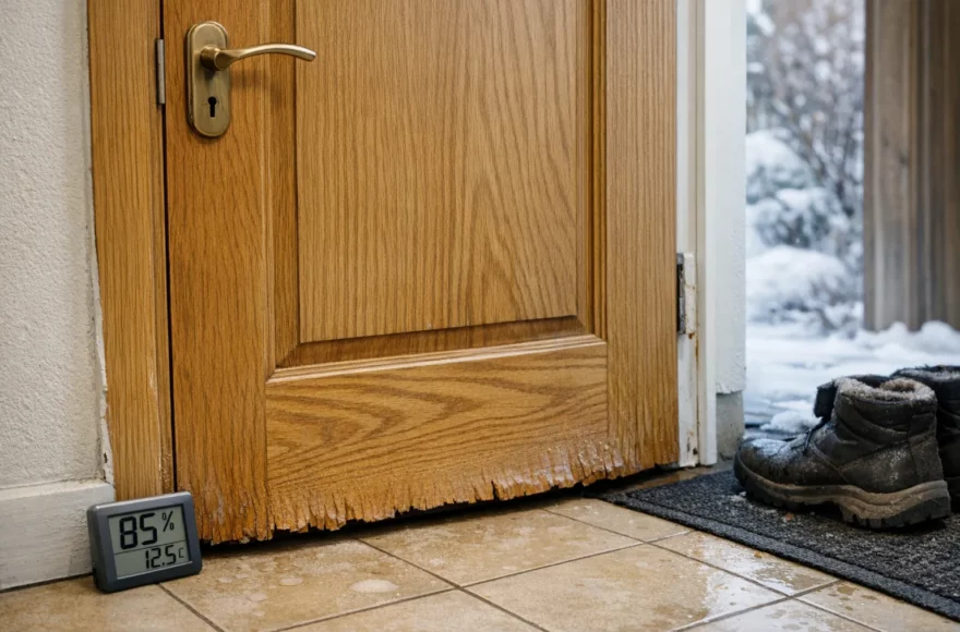 Pourquoi les portes en bois gonflent en hiver