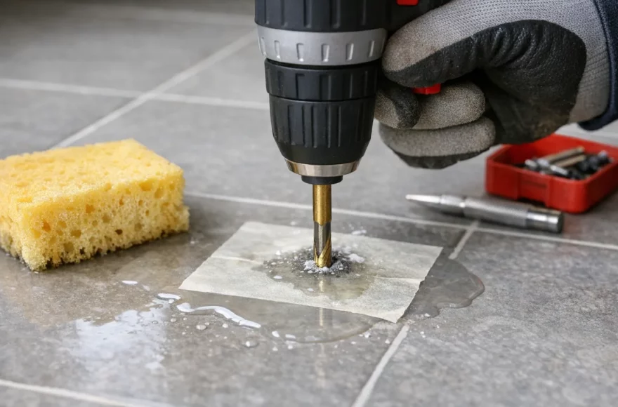 L’astuce des pros pour percer un carrelage sans le casser