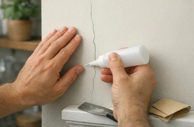 Comment réparer une fissure fine sans enduit ni peinture