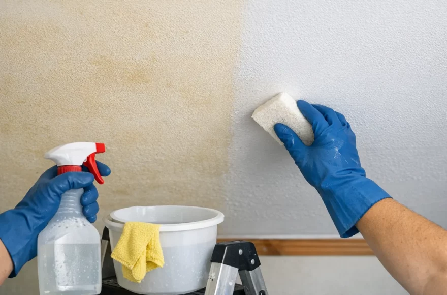 Comment nettoyer un plafond jauni sans repeindre