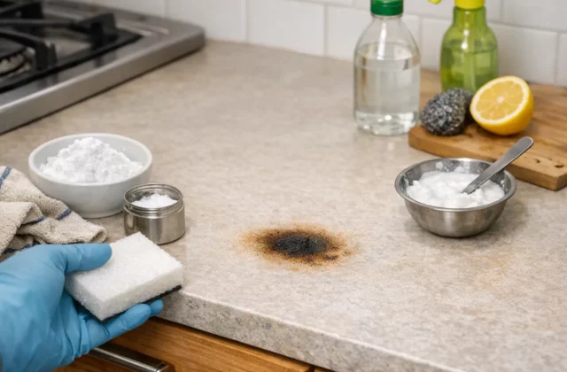 Comment enlever une trace de brûlure sur un plan de travail