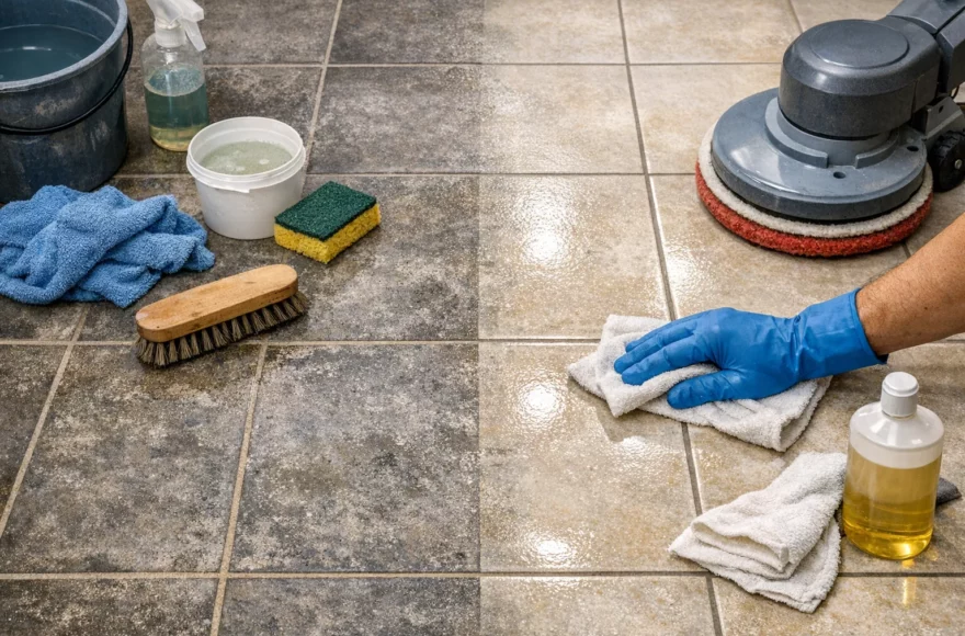 Comment redonner de l’éclat à un vieux carrelage terne