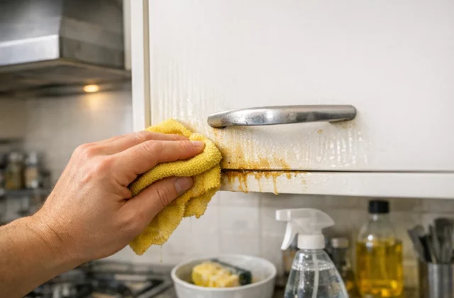 Pourquoi les placards de cuisine collent avec le temps