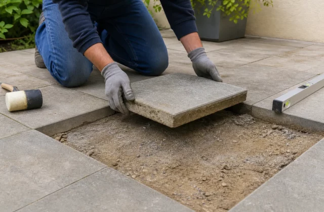 Comment remettre à niveau une dalle de terrasse qui bouge
