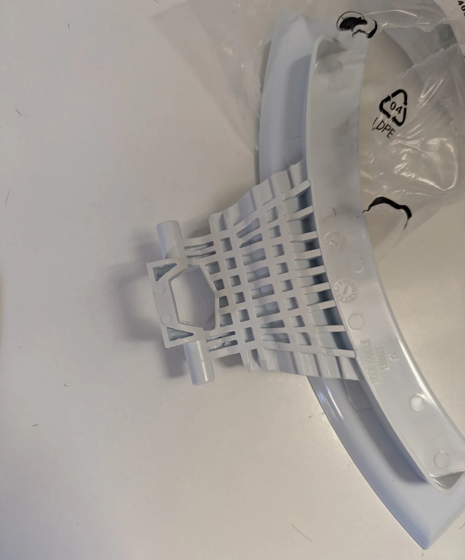 Vue rapprochée de changer poignée sèche linge lave linge